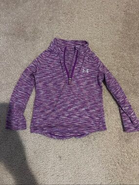 Under Armour Purple Space-Dye Half-Zip Pullover